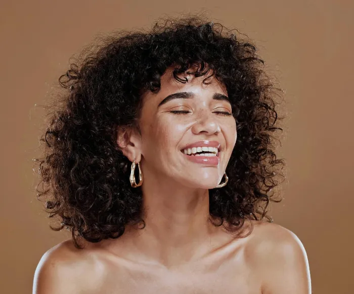 Framed Print : Beauty, wellness and face of woman with skincare glow from facial routine