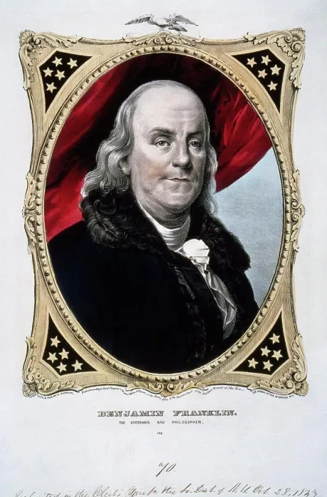 Framed Print : Benjamin Franklin 1847 Currier & Ives (Active 1857-1907 / American) Color Lithograph Library of Congress Framed Print : Benjamin Franklin 1847 Currier & Ives (Active 1857-1907 / American) Color Lithograph Library of Congress