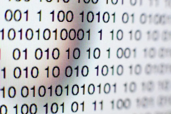 Framed Print : Binary code