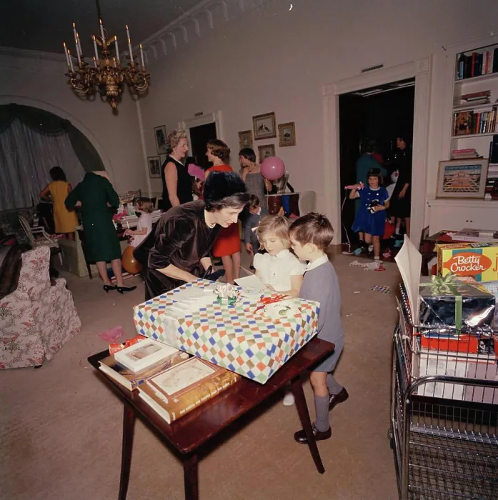 Framed Print : Birthday party for Caroline Kennedy and John F Framed Print : Birthday party for Caroline Kennedy and John F