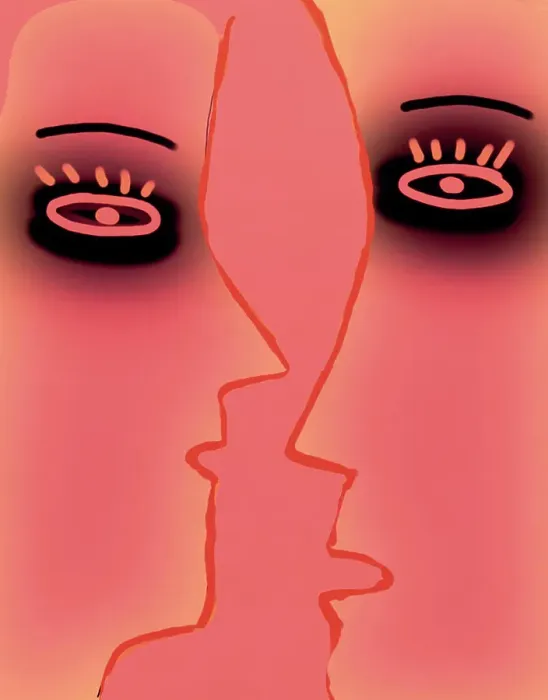 Framed Print : Black Eye-Pink Face 2000 Diana Ong (b.1940 / Chinese-American) Computer graphics Framed Print : Black Eye-Pink Face 2000 Diana Ong (b.1940 / Chinese-American) Computer graphics