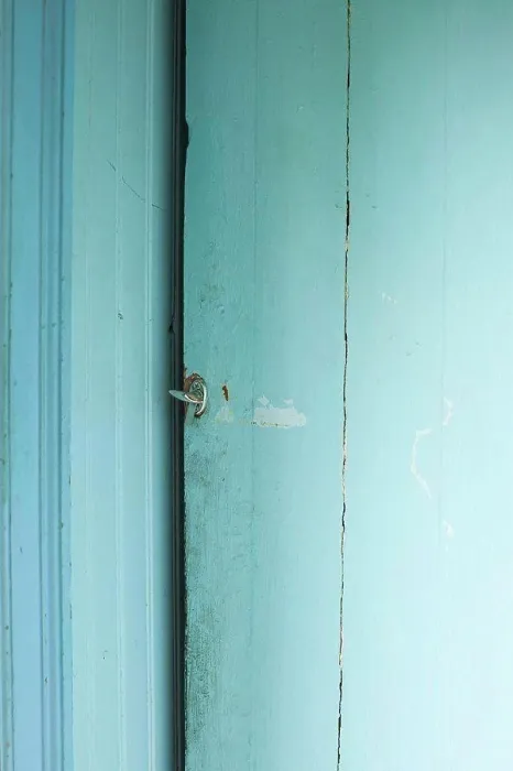 Framed Print : A blue wooden door Framed Print : A blue wooden door