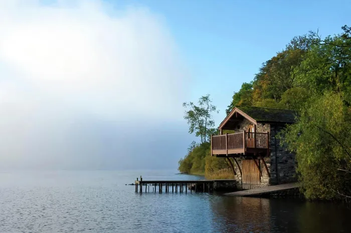 Framed Print : Boathouse, Ullswater, Lake District National Park, UNESCO World Heritage Site, Cumbria, England, United Kingdom, Europe Framed Print : Boathouse, Ullswater, Lake District National Park, UNESCO World Heritage Site, Cumbria, England, United Kingdom, Europe