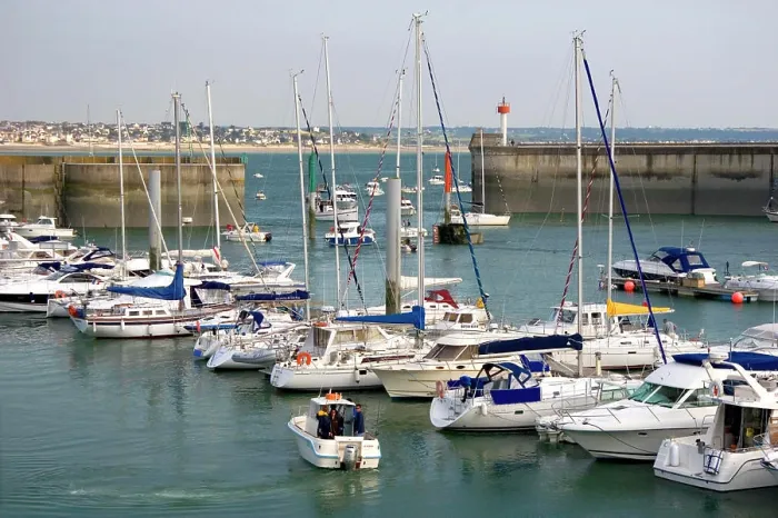 Framed Print : Boats docked at The Harbor of Granville, a coastal commune in the department of Manche, France Framed Print : Boats docked at The Harbor of Granville, a coastal commune in the department of Manche, France