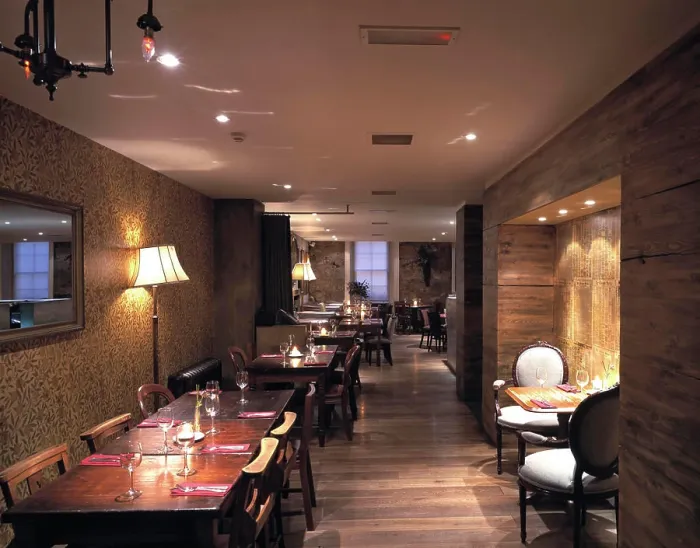 Framed Print : boffey restaurant overall interior view