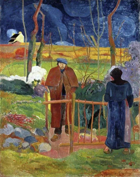 Framed Print : Bonjour, Monsieur Gauguin 1889 Paul Gauguin (1848-1903 / French) National Gallery, Prague Framed Print : Bonjour, Monsieur Gauguin 1889 Paul Gauguin (1848-1903 / French) National Gallery, Prague