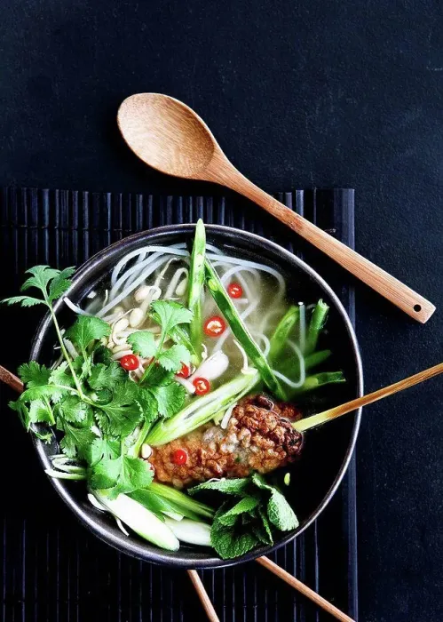 Framed Print : Bowl of Vietnamese noodle soup Framed Print : Bowl of Vietnamese noodle soup