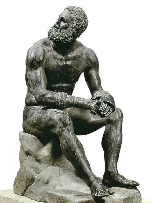Framed Print : Boxer seatted. 1st c. Hellenistic art. Sculpture on bronze. ITALY. LAZIO. Rome. National Roman Museum Framed Print : Boxer seatted. 1st c. Hellenistic art. Sculpture on bronze. ITALY. LAZIO. Rome. National Roman Museum