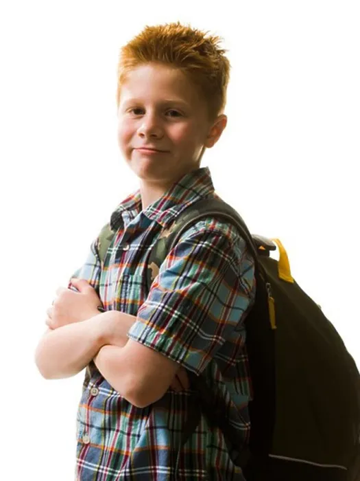 Framed Print : Boy with backpack Framed Print : Boy with backpack
