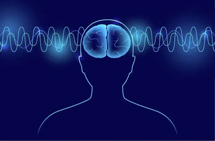 Framed Print : Brain waves, illustration Framed Print : Brain waves, illustration