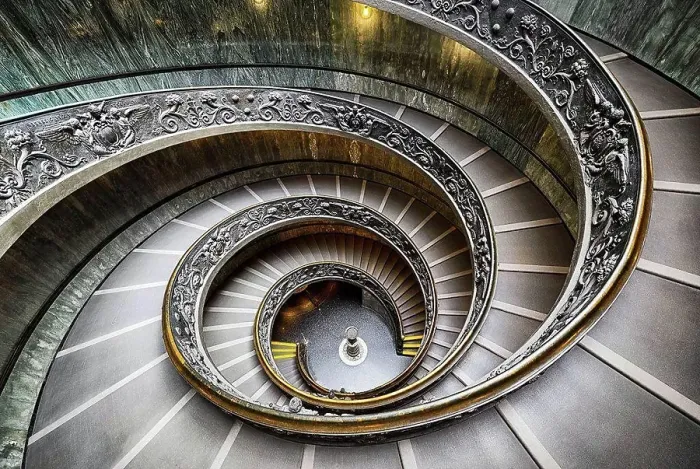 Framed Print : Bramante Staircase in Vatican City