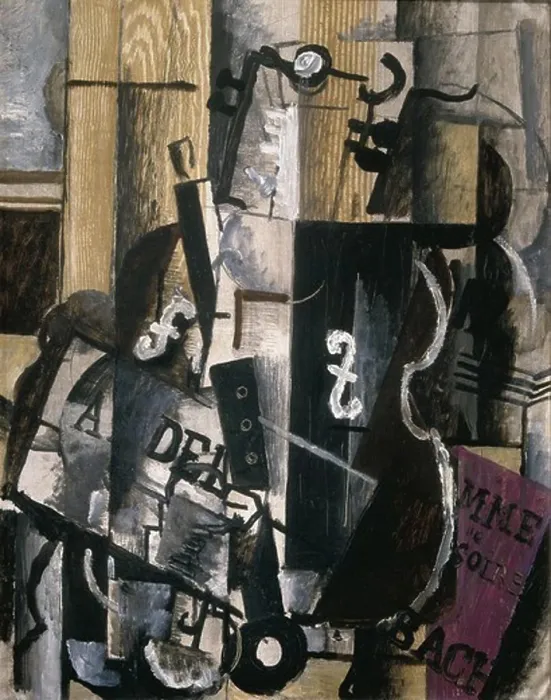 Framed Print : BRAQUE, Georges (1882-1963). Violin and Clarinet Framed Print : BRAQUE, Georges (1882-1963). Violin and Clarinet