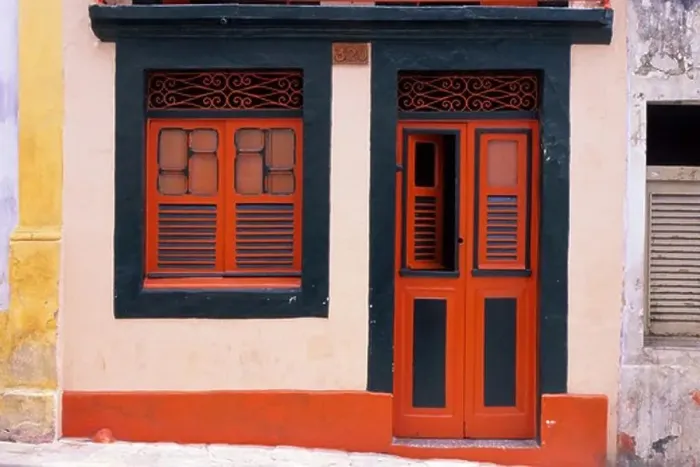 Framed Print : BRAZIL, NEAR RECIFE, OLINDA, STREET SCENE, DOOR AND WINDOW Framed Print : BRAZIL, NEAR RECIFE, OLINDA, STREET SCENE, DOOR AND WINDOW