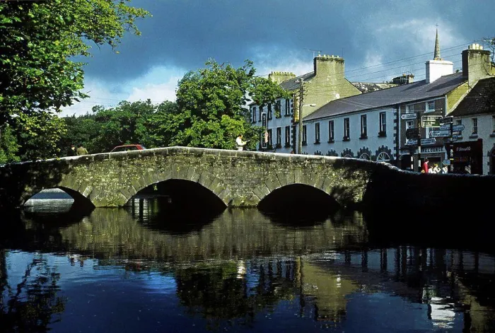 Framed Print : Bridge Over A River In Front Of Buildings, The Mall, Westport, County Mayo, Republic Of Ireland Framed Print : Bridge Over A River In Front Of Buildings, The Mall, Westport, County Mayo, Republic Of Ireland
