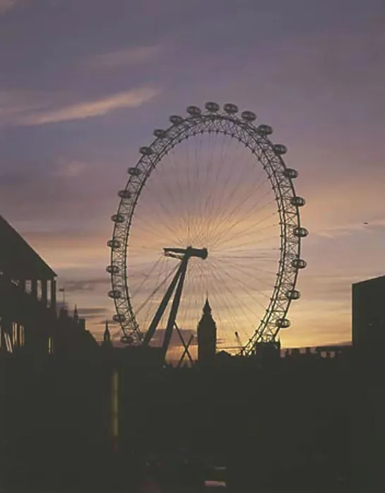 Framed Print : british airways london eye dusk shot Framed Print : british airways london eye dusk shot