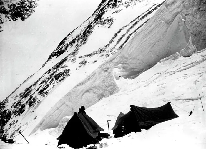 Framed Print : British Everest 1953 Expedition -- One of the advanced camps when the first assault party consisting of Everest Framed Print : British Everest 1953 Expedition -- One of the advanced camps when the first assault party consisting of Everest