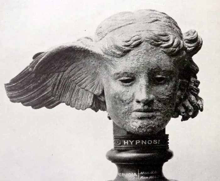 Framed Print : Bronze Head of Hypnos, the Greek God of Sleep. Dated 1st Century AD Framed Print : Bronze Head of Hypnos, the Greek God of Sleep. Dated 1st Century AD
