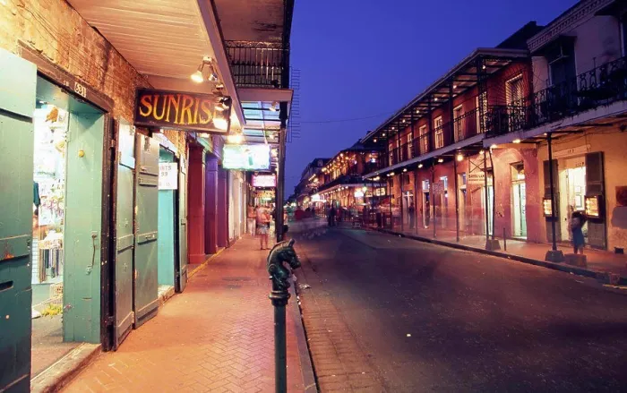 Framed Print : Buildings along a road, New Orleans, Louisiana, USA Framed Print : Buildings along a road, New Orleans, Louisiana, USA