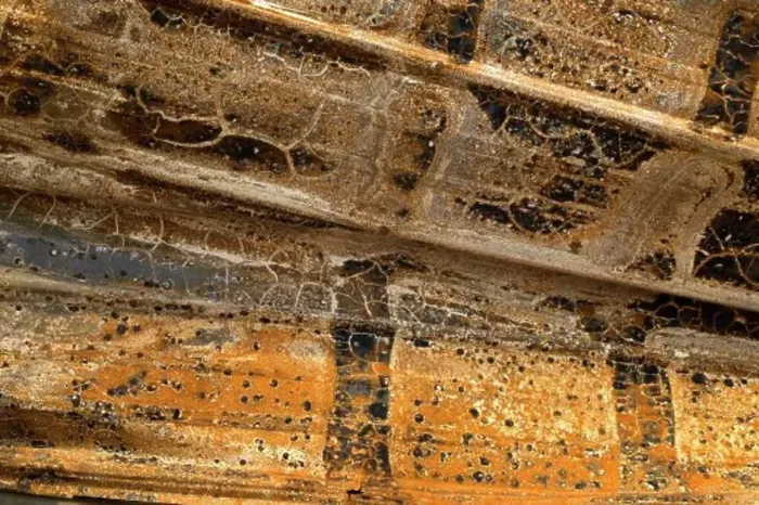Framed Print : Detail of burnt building Framed Print : Detail of burnt building