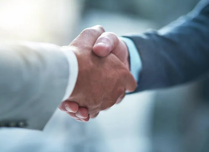 Framed Print : Business people, deal and handshake by men for b2b partnership Framed Print : Business people, deal and handshake by men for b2b partnership
