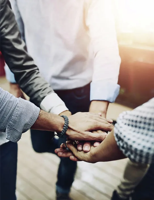 Framed Print : Business people, meeting and hands together with team for motivation Framed Print : Business people, meeting and hands together with team for motivation