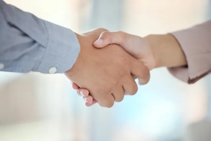 Framed Print : Business people, shaking hands and corporate agreement with welcome support Framed Print : Business people, shaking hands and corporate agreement with welcome support