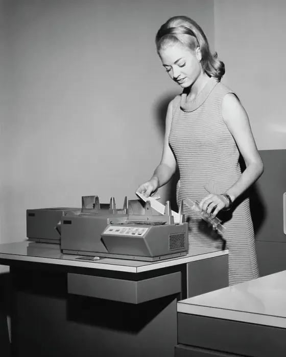 Framed Print : Businesswoman working in an office Framed Print : Businesswoman working in an office