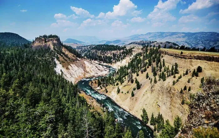 Framed Print : Calcite Springs Overlook of Yellowstone River in Yellowstone national park, Wyoming, United States Framed Print : Calcite Springs Overlook of Yellowstone River in Yellowstone national park, Wyoming, United States