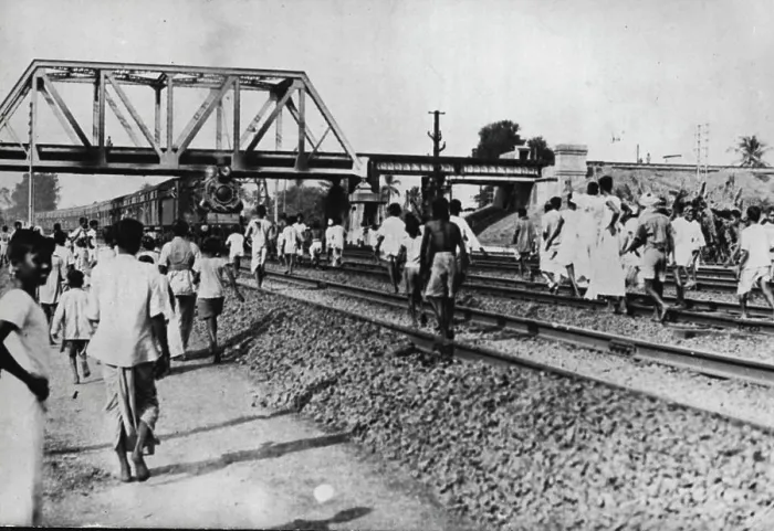 Framed Print : The Calcutta Riots - First Pictures -- A picture just received from Calcutta showing demonstrators about to stops a Framed Print : The Calcutta Riots - First Pictures -- A picture just received from Calcutta showing demonstrators about to stops a