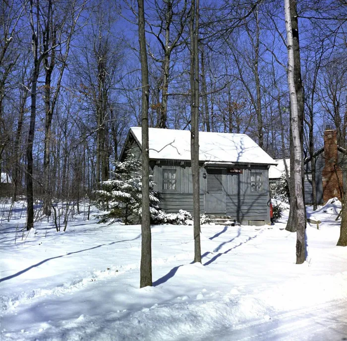 Framed Print : Camp David in the snow, views. Hawthorn Cabin at Camp David Framed Print : Camp David in the snow, views. Hawthorn Cabin at Camp David