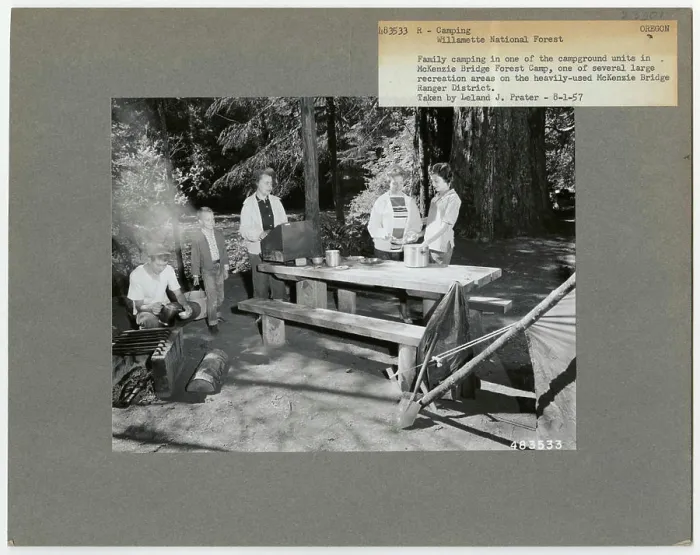 Framed Print : Camping and Picnicking - Oregon