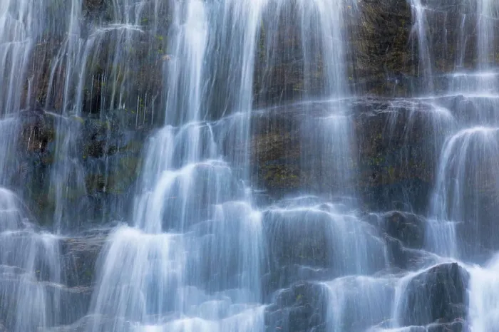 Framed Print : Canada, British Columbia, Selkirk Mountains. Waterfall scenic