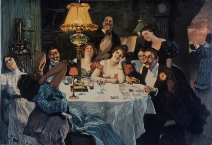 Framed Print : The Cards Never Lie (Evening Party with a Fortune Teller) ca Framed Print : The Cards Never Lie (Evening Party with a Fortune Teller) ca
