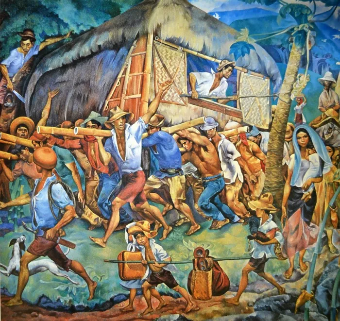 Framed Print : Carlos V. Francisco, Bayaniham, 1961-62. Oil on canvas