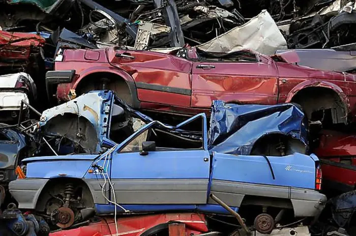 Framed Print : Cars on a scrapyard