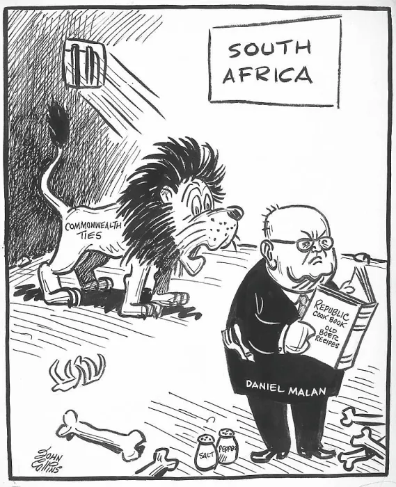 Framed Print : Cartoon - The lion in Daniel's den John Collins (1917-2007) Framed Print : Cartoon - The lion in Daniel's den John Collins (1917-2007)