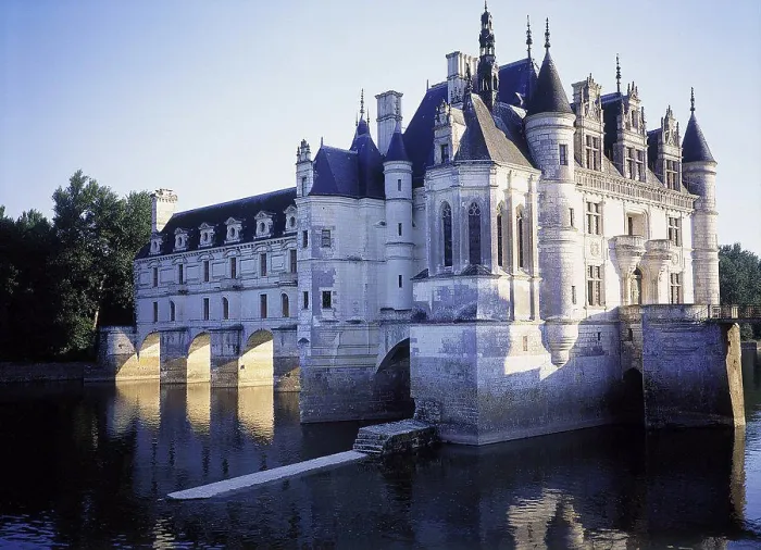 Framed Print : Castle surrounded by water, Chateau de Chenonceaux, Chenonceaux, France
