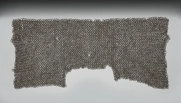 Framed Print : Chain Mail, 1500s. Europe. Steel; average: 50.8 cm (20 in.); across top: 35.6 cm (14 in.) Framed Print : Chain Mail, 1500s. Europe. Steel; average: 50.8 cm (20 in.); across top: 35.6 cm (14 in.)