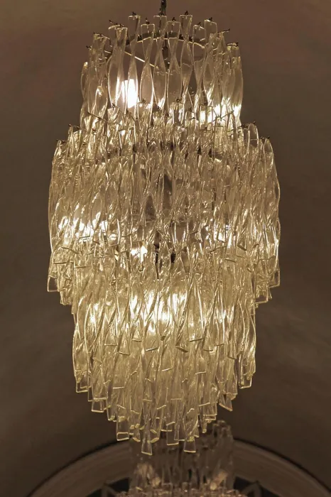 Framed Print : Chandelier Modern Crystal Glass Decorative Swirls Lights Chandelier Copyright: xZoonar.com / MarkoxBericx 13857523