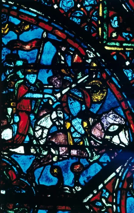 Framed Print : Charlemagne battles the Saracens, stained glass, Chartres Cathedral, France, c1225. Detail from the Charlemagne Window Framed Print : Charlemagne battles the Saracens, stained glass, Chartres Cathedral, France, c1225. Detail from the Charlemagne Window
