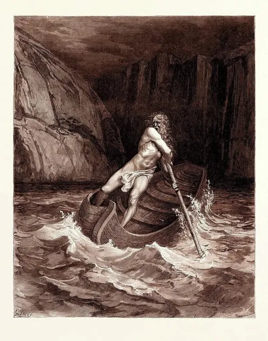 Framed Print : CHARON, the ferryman of Hell, 1861 BY GUSTAVE DOR Framed Print : CHARON, the ferryman of Hell, 1861 BY GUSTAVE DOR