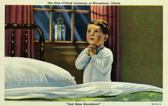 Framed Print : Child Praying at Bedtime. ca. 1938
