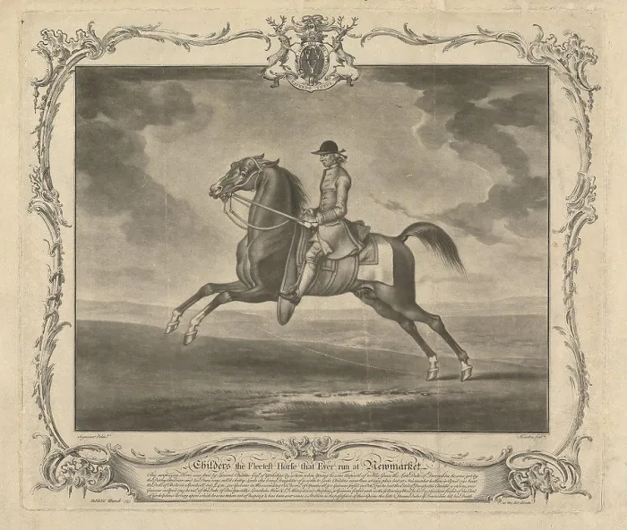 Framed Print : Childers, the Fleetest Horse that Ever Run at Newmarket