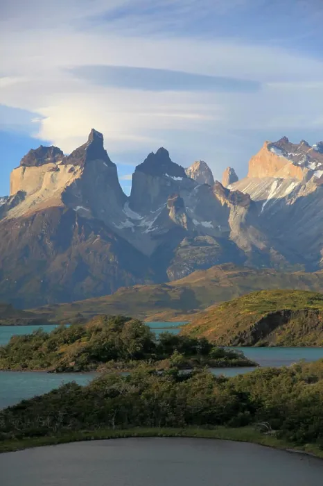 Framed Print : Chile, Magallanes, Torres del Paine, national park, Cuernos del Paine, Lago Pehoe Framed Print : Chile, Magallanes, Torres del Paine, national park, Cuernos del Paine, Lago Pehoe