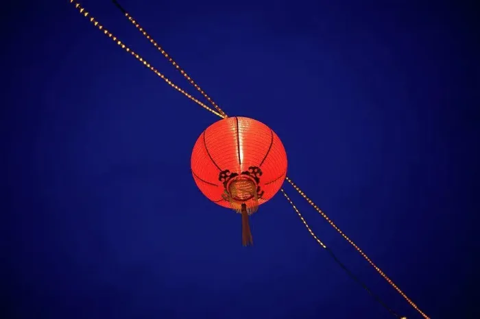Framed Print : Chines lampion hanging in the sky, Singapore Chinatown Framed Print : Chines lampion hanging in the sky, Singapore Chinatown