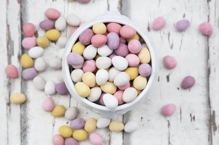 Framed Print : Chocolate Easter eggs in bowl