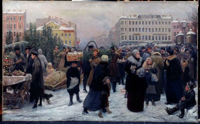 Framed Print : Christmas Market by Maniser, Genrich Matveyevich (1847-1925) / Regional M Framed Print : Christmas Market by Maniser, Genrich Matveyevich (1847-1925) / Regional M