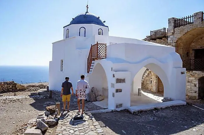 Framed Print : Church of St. George, Astypalea Castle, Southern Sporades, Aegean Sea, Greece, Europe Framed Print : Church of St. George, Astypalea Castle, Southern Sporades, Aegean Sea, Greece, Europe
