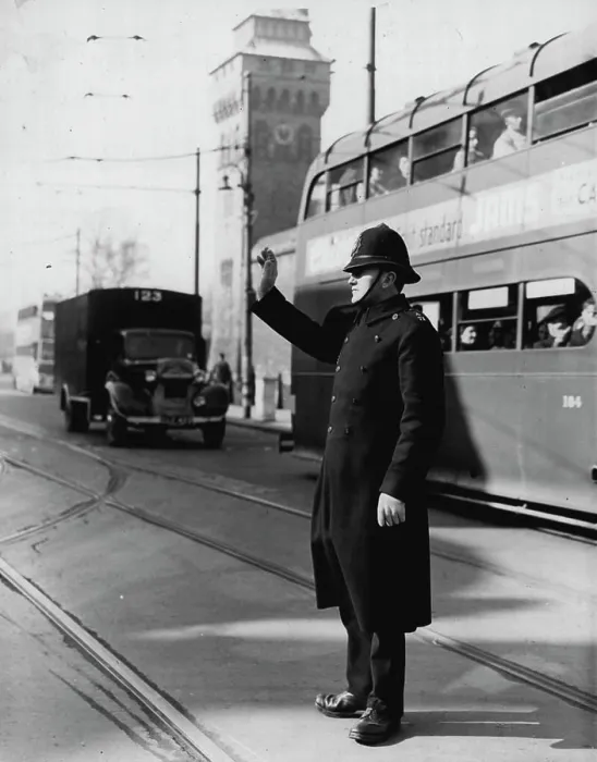 Framed Print : City of Cardiff - Policeman on duty in Duke street Framed Print : City of Cardiff - Policeman on duty in Duke street