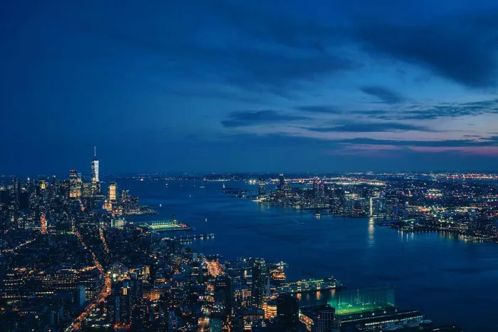 Framed Print : city skyline at night beautiful view New York new jersey sky horizon s Framed Print : city skyline at night beautiful view New York new jersey sky horizon s